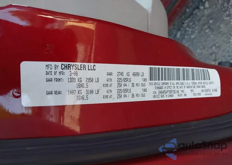 2008 Chrysler Town & Country Touring from USA, damaged, VIN 2A8HR54P78R736148